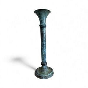 Vintage Style Metal Candlestick Holder Patina Green Table Decor 18 Inches‎